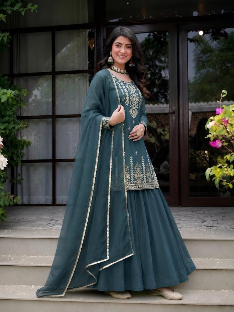 Designer Roman Cotton Lehenga Set with Chanderi Silk Dupatta for Women
