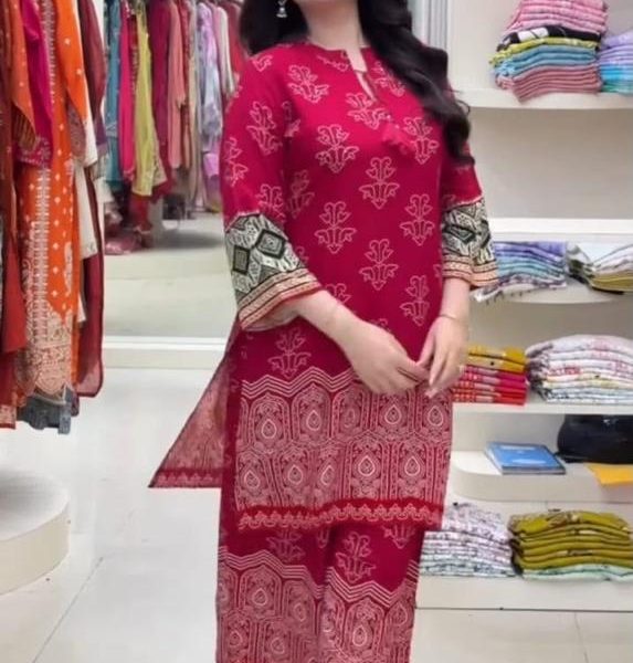 Designer Rayon Cotton Digital Print Co-Ord Set for Women