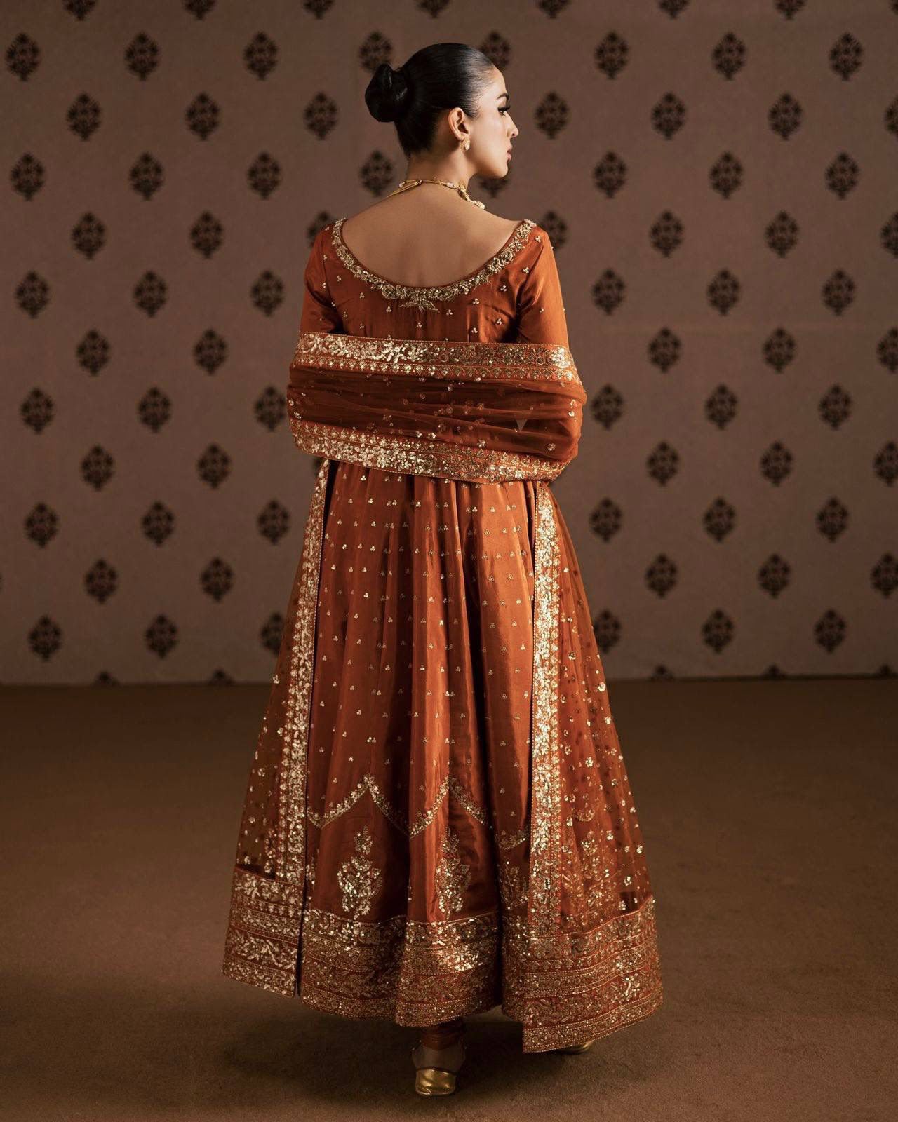 Women's Premium Rangoli Silk Embroidered Gown with Pant & Dupatta Set - Image 3