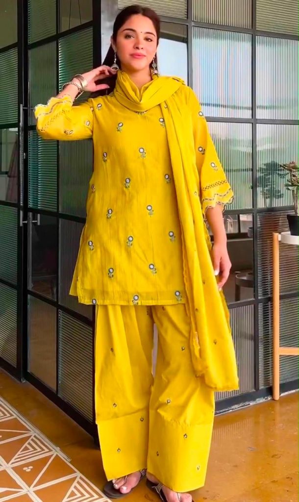 Designer Satin Mul Chanderi Farshi Palazzo Set with Embroidered Dupatta for Women