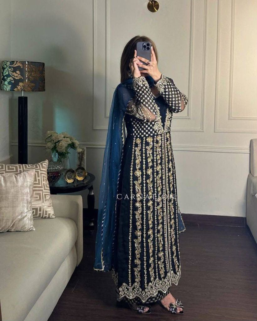 Women's Heavy Georgette Sequence Embroidered Anarkali Gown Set with Dupatta