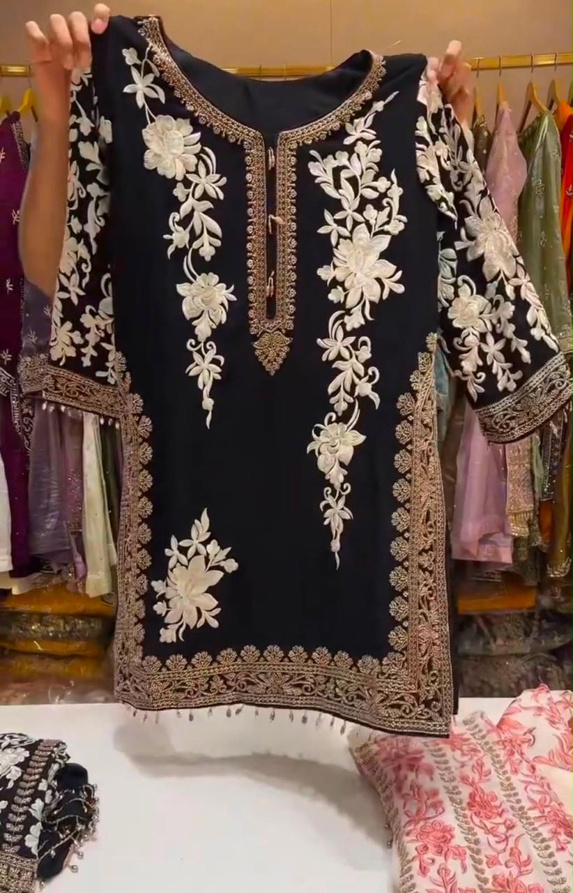 Women's Heavy Star Georgette Party Wear Palazzo Suit Set with Sequence Embroidery & Dupatta – PD1157 - Image 5