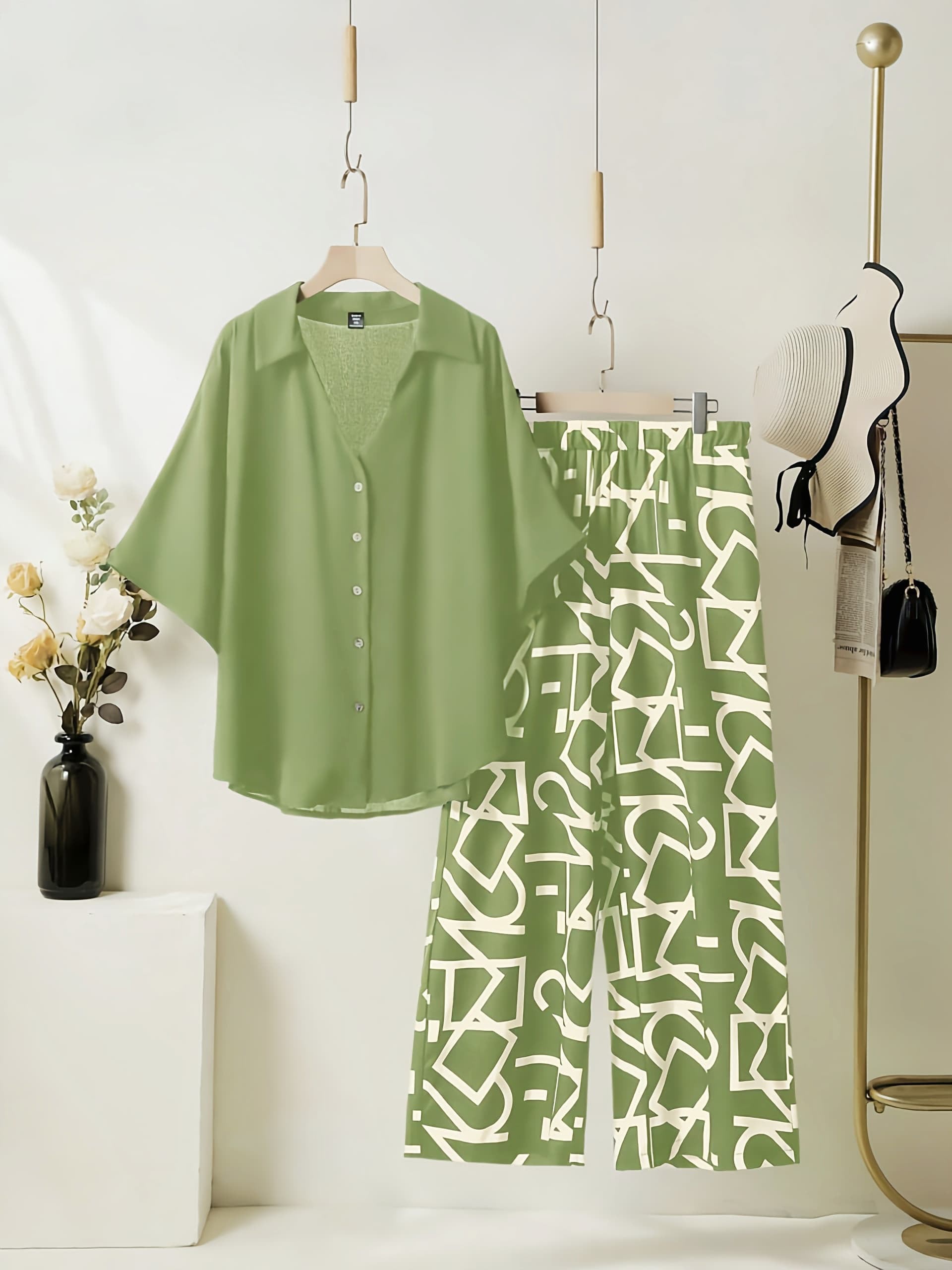 Women’s Rayon Digital Print Top & Fancy Lycra Plazzo Set